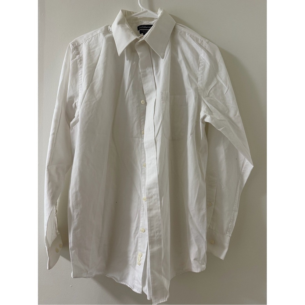 Croft & Barrow Dress Shirt Mens 15 32/33 White Like New Easy Care Classic Fit